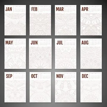 Vector Calendar 2016 Stock Illustration