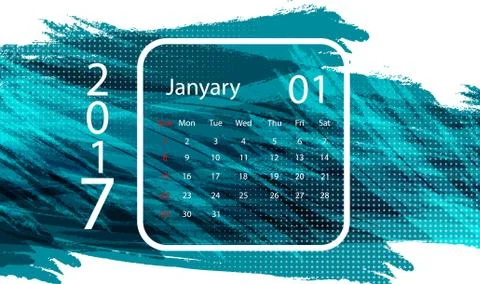 Vector calendar for 2017 Stock Illustration