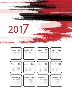 Vector calendar for 2017 Stock Illustration