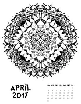 Vector calendar 2017 Stock Illustration