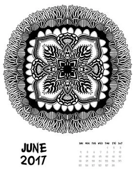 Vector calendar 2017 Illustrazione stock