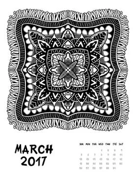 Vector calendar 2017 Stock Illustration