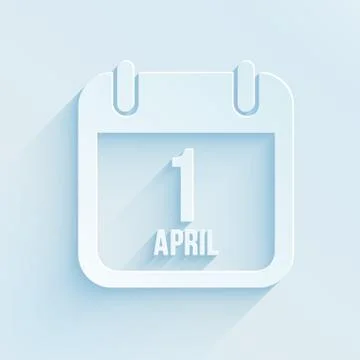 Vector calendar apps icon for 1 april fools day Stock Illustration