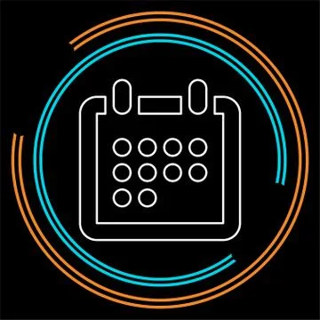 Vector calendar event reminder, web year calendar Stock Illustration