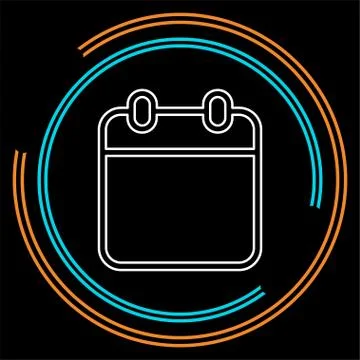 Vector calendar event reminder, web year Stock Illustration