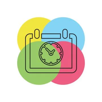 Vector calendar events illustration Stock Illustration