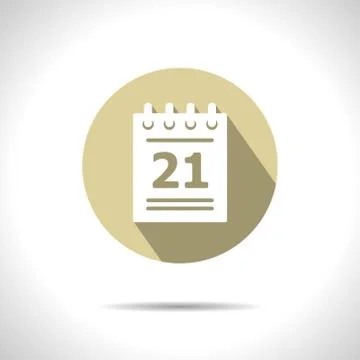 Vector calendar  icon. Eps10 Stock Illustration