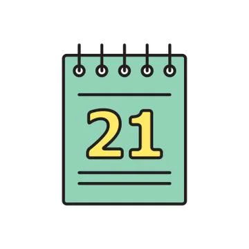 Vector calendar  icon. Eps10 Stock Illustration