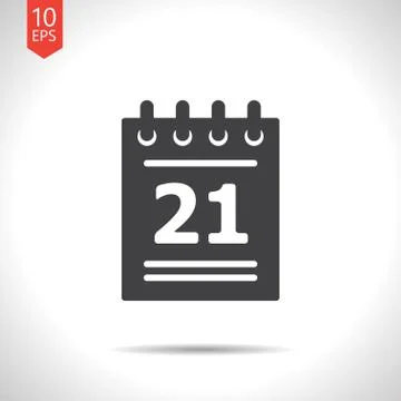Vector calendar  icon. Eps10 Stock Illustration