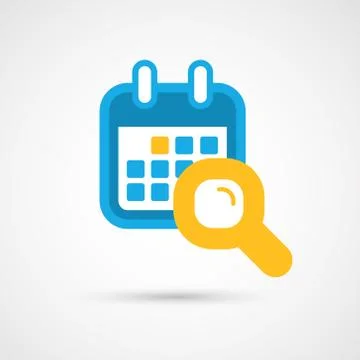 Vector Calendar Icon - search Illustrazione stock