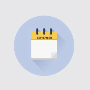 Vector calendar icon. September month Stockillustratie