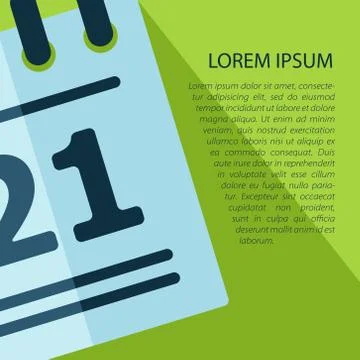 Vector calendar  icon with text. Eps10 Stock Illustration