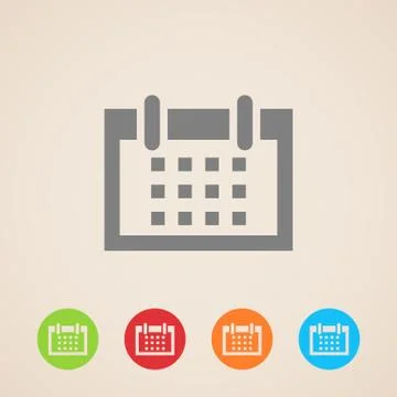 Vector calendar icons Stock Illustration