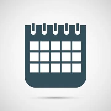 Vector calendar isolated on white background Illustrazione stock