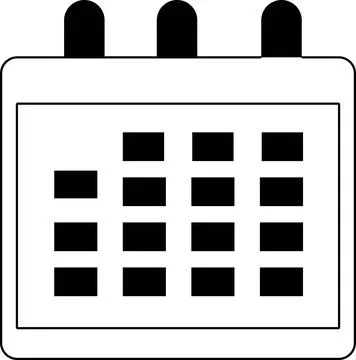 Vector calender icon on white background. eps 10 calender icon. Stock Illustration