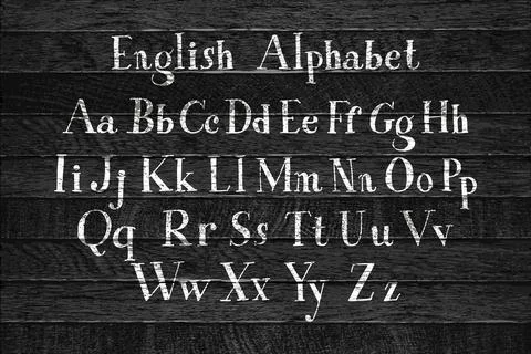Vector calligraphic alphabet. Stock Illustration