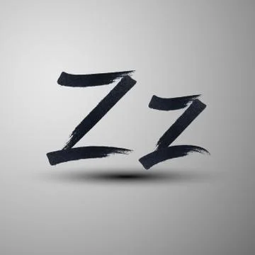 Vector calligraphic hand-drawn marker or ink letter Z Stock Illustration