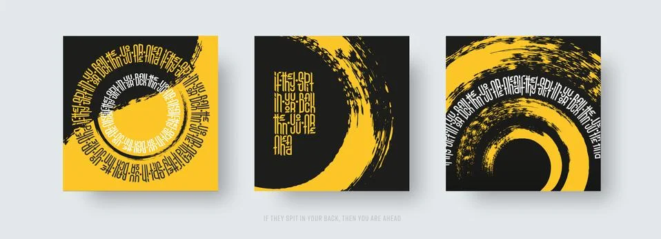Vector calligraphic lettering in Gothic style on black background. Design wit Stock Illustration