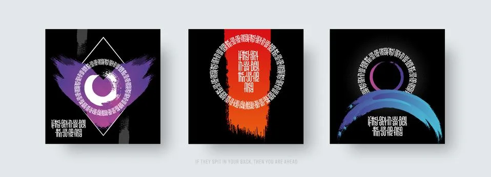 Vector calligraphic lettering in Gothic style on black background. Design wit Stock Illustration
