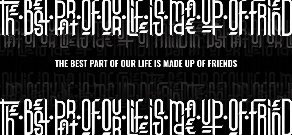 Vector calligraphic lettering template in gothic style on black background Stock Illustration