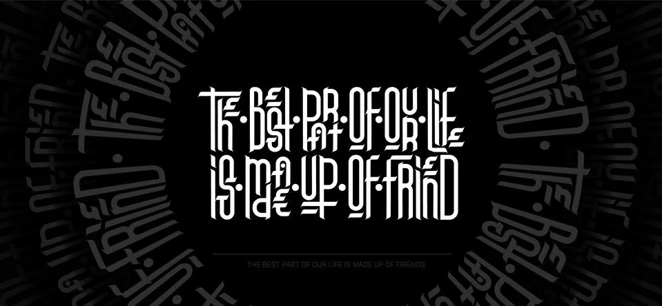 Vector calligraphic lettering template in gothic style on black background. H Stock Illustration