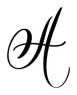 Vector calligraphy hand drawn letter A logo. Script font. Handwritten brush Illustrazione stock