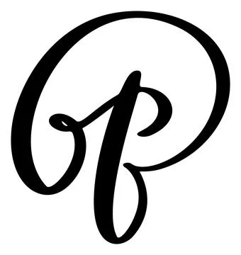 Vector calligraphy hand drawn letter B. Script font logo icon. Handwritten brush Stock Illustration