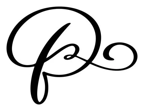Vector calligraphy hand drawn letter B logo. Script font. Handwritten brush Illustrazione stock