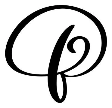 Vector calligraphy hand drawn letter B logo. Script font. Handwritten brush 스톡 일러스트