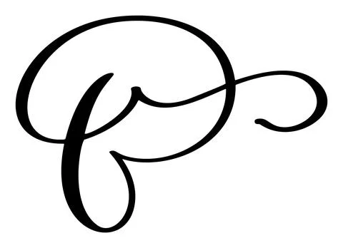 Vector calligraphy hand drawn letter B logo wedding. Script font. Handwritten Stock Illustration