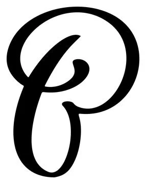 Vector calligraphy hand drawn letter B curve. Script font logo icon. Handwritten Illustrazione stock