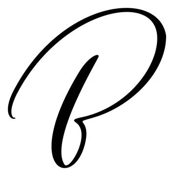 Vector calligraphy hand drawn letter B logo. Script font icon. Handwritten brush Illustrazione stock