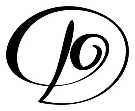 Vector calligraphy hand drawn letter D logo. Script font. Handwritten brush イラスト素材