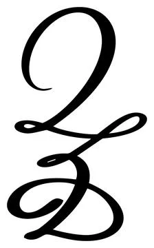 Vector calligraphy hand drawn letter D. Script font logo icon. Handwritten brush イラスト素材