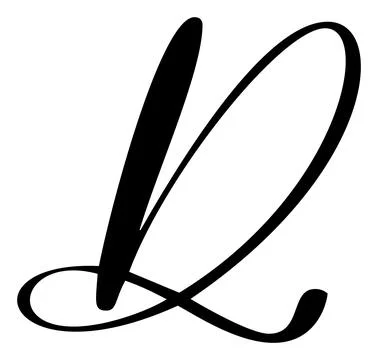 Vector calligraphy hand drawn letter D. Script font logo icon. Handwritten brush Illustrazione stock