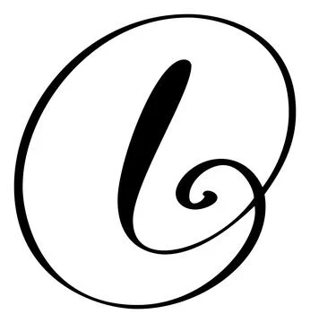 Vector calligraphy hand drawn letter D logo. Script font. Handwritten brush Illustrazione stock