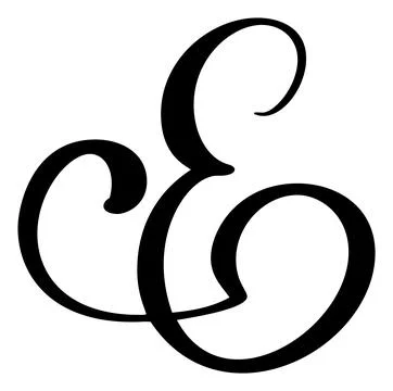 Vector calligraphy hand drawn letter E. Script font logo icon. Handwritten brush Illustrazione stock