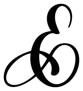 Vector calligraphy hand drawn letter E logo. Script font. Handwritten brush イラスト素材