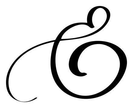 Vector calligraphy hand drawn letter E logo. Script font. Handwritten brush Stockillustratie