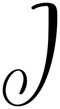 Vector calligraphy hand drawn letter I drop cap. Script font logo icon Illustrazione stock