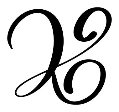 Vector calligraphy hand drawn letter K icon logo. Script font. Handwritten brush Illustrazione stock