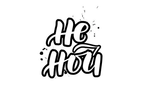Vector calligraphy illustration isolated on white background. Stock Illustration