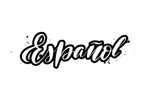 Vector calligraphy illustration isolated on white background Stock Illustration