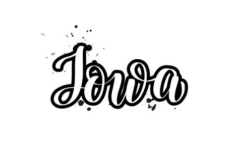 Vector calligraphy illustration isolated on white background. Stock Illustration