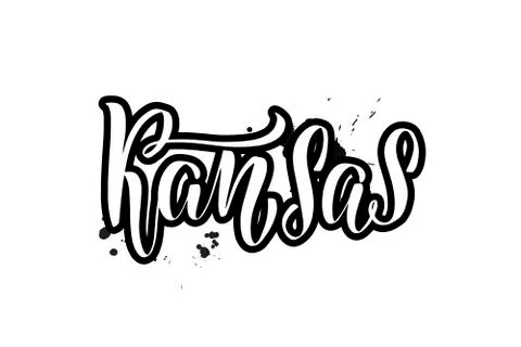 Vector calligraphy illustration isolated on white background. Stock Illustration