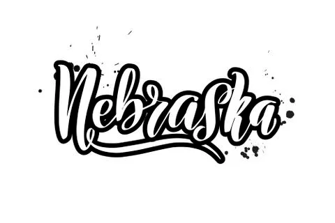 Vector calligraphy illustration isolated on white background. Stock Illustration
