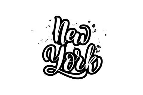Vector calligraphy illustration isolated on white background Stock Illustration