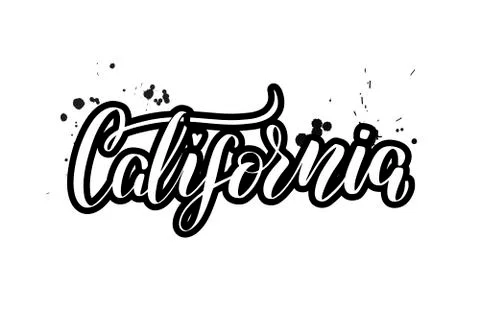 Vector calligraphy illustration isolated on white background Stock Illustration