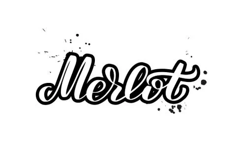 Vector calligraphy illustration isolated on white background Stock Illustration