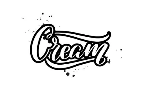 Vector calligraphy illustration isolated on white background Stock Illustration